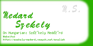 medard szekely business card